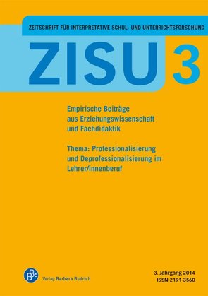 ZISU – Zeitschrift für interpretative Schul- und Unterrichtsforschung von Bonnet,  Andreas, Hericks,  Uwe