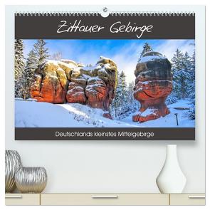 Zittauer Gebirge – Deutschlands kleinstes Mittelgebirge (hochwertiger Premium Wandkalender 2024 DIN A2 quer), Kunstdruck in Hochglanz von LianeM,  LianeM