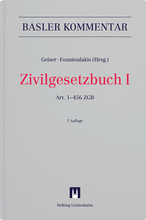 Zivilgesetzbuch I von Aebi-Müller,  Regina, Affolter,  Kurt, Althaus,  Stefanie, Beretta,  Piera, Biderbost,  Yvo, Brägger,  Rafael, Breitschmid,  Peter, Bühler,  Roland, Cottier,  Michelle, Droese,  Lorenz, Eggel,  Martin, Eichenberger,  Thomas, Etzensberger,  Mario, Fankhauser,  Roland, Fountoulakis,  Christiana, Geiser,  Thomas, Gloor,  Urs, Graf-Gaiser,  Cora, Grüninger,  Harold, Guggenbühl,  Markus, Hausheer,  Heinz, Honsell,  Heinrich, Huber,  Michael, Huwiler,  Bruno, Isenring,  Bernhard, Jungo,  Alexandra, Kessler,  Martin A, Köbrich,  Tim, Koller,  Pius, Koller,  Thomas, Lardelli,  Flavio, Lehmann,  Peter, Lehmann,  Urs, Lienhard,  Bettina, Maier,  Philipp, Maranta,  Luca, Meili,  Andreas, Meng,  Kaspar, Montini,  Michel, Reitze,  Christophe Peter, Reusser,  Ruth E., Rösch,  Daniel, Scherrer,  Urs, Schwaibold,  Matthias, Schwenzer,  Ingeborg, Spycher,  Annette, Staehelin,  Daniel, Studer,  Benno, Vetter,  Meinrad, Vogel,  Urs, Wey,  Rainer, Wildhaber,  Isabelle, Wyss,  Sabine