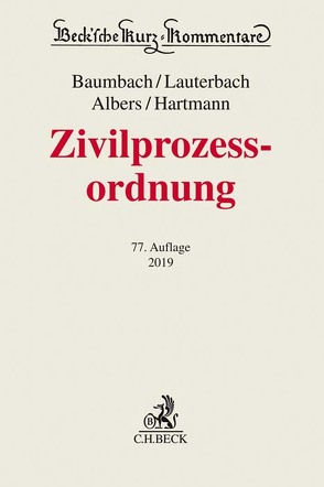 Zivilprozessordnung von Albers,  Jan, Baumbach,  Adolf, Hartmann,  Peter, Lauterbach,  Wolfgang, Schmidt,  Uwe