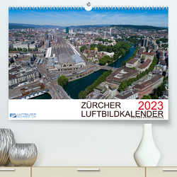 Zürcher Luftbildkalender 2023CH-Version (Premium, hochwertiger DIN A2 Wandkalender 2023, Kunstdruck in Hochglanz) von Luftbilderschweiz.ch, Rühle & Roman Schellenberg,  André