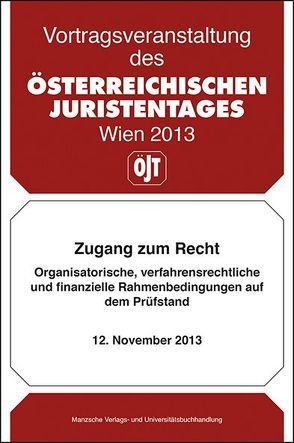 Zugang zum Recht von Österreichischer Juristentag