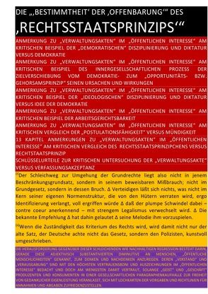 ZUKUNFT DER ARBEIT UND GEWALT / DIE „‚BESTIMMTHEIT‘ DER ‚OFFENBARUNG‘“ DES ‚RECHTSSTAATSPRINZIPS‘“ von der Pfalz (SkPdP),  Sozialkritische Professionals, von Hessen (SkvH),  Sozialkritische Professionals