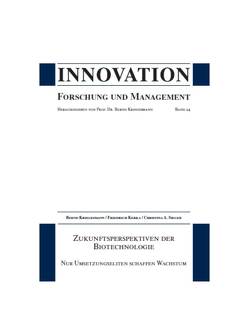 Zukunftsperspektiven der Biotechnologie von Kerka,  Friedrich, Kriegesmann,  Bernd, Sieger,  Christina A