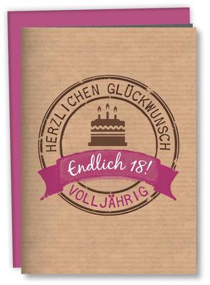 Zum 18. Geburtstag: Geschenkverpackung für ein Geldgeschenk