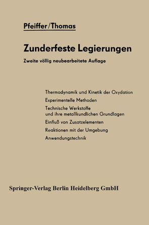 Zunderfeste Legierungen von Pfeiffer,  Harald, Thomas,  Hans