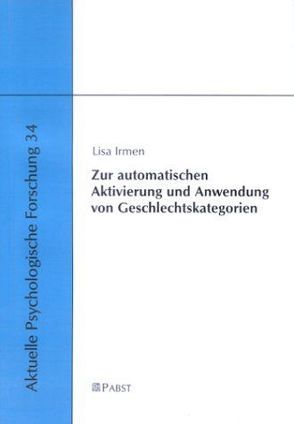 Zur automatischen Aktivierung und Anwendung von Geschlechtskategorien von Irmen,  Lisa