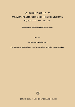 Zur Deutung einfachster mathematischer Sprachcharakteristiken von Fucks,  Wilhelm