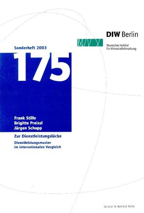 Zur Dienstleistungslücke. von Preissl,  Brigitte, Schupp,  Jürgen, Stille,  Frank