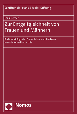 Zur Entgeltgleichheit von Frauen und Männern von Oerder,  Lena