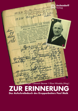 Zur Erinnerung von Berger,  Stefan, Steuwer,  Janosch, Wisotzky,  Klaus