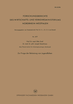 Zur Frage der Belastung von Jugendlichen von Graf,  Otto