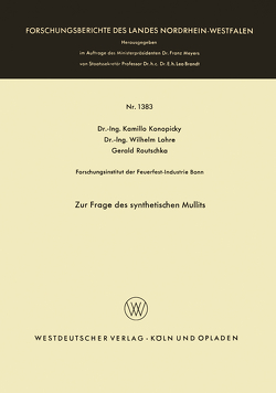 Zur Frage des synthetischen Mullits von Konopicky,  Kamillo