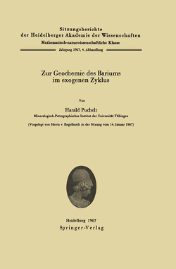 Zur Geochemie des Bariums im exogenen Zyklus von Puchelt,  Harald