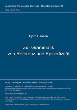 Zur Grammatik von Referenz und Episodizität von Hansen,  Björn