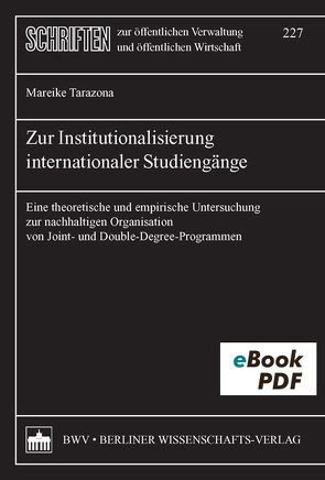 Zur Institutionalisierung internationaler Studiengänge von Tarazona,  Mareike