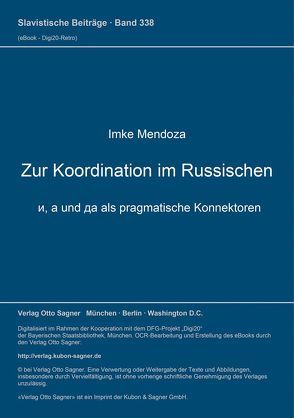 Zur Koordination im Russischen von Mendoza,  Imke