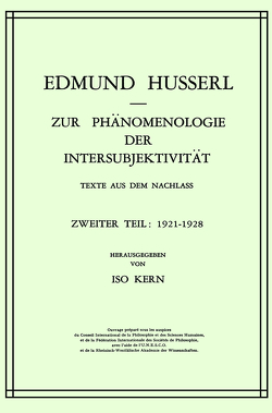 Zur Phänomenologie der Intersubjektivität von Husserl,  Edmund, Kern