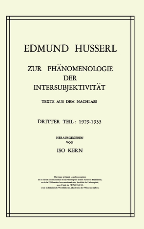 Zur Phänomenologie der Intersubjektivität von Husserl,  Edmund, Kern