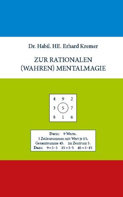 Zur rationalen (wahren) Mentalmagie von Kremer,  Erhard