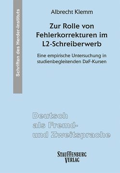 Zur Rolle von Fehlerkorrekturen im L2-Schreiberwerb von Klemm,  Albrecht