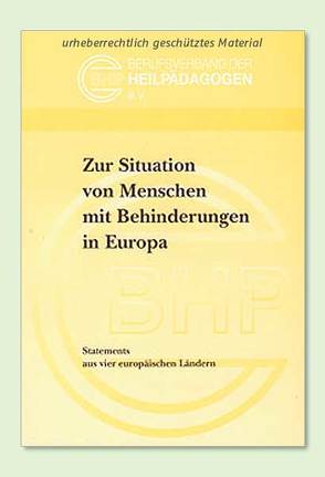 Zur Situation von Menschen mit Behinderungen in Europa