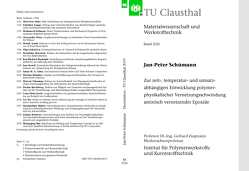 Zur zeit-, temperatur- und umsatzabhängigen Entwicklung polymerphysikalischer Vernetzungsschwindung aminisch vernetzender Epoxide von Schümann,  Jan-Peter