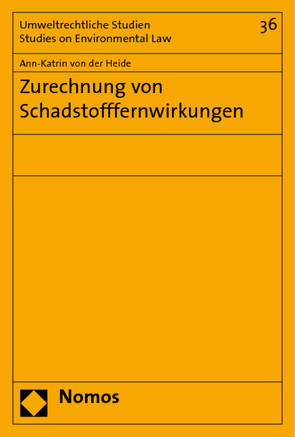 Zurechnung von Schadstofffernwirkungen von Heide,  Ann-Katrin von der