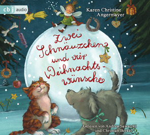 Zwei Schnäuzchen und vier Weihnachtswünsche von Angermayer,  Karen Christine, Berkel,  Christian, Sawatzki,  Andrea