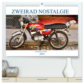 Zweirad Nostalgie – YAMAHA in Kuba (hochwertiger Premium Wandkalender 2024 DIN A2 quer), Kunstdruck in Hochglanz von von Loewis of Menar,  Henning