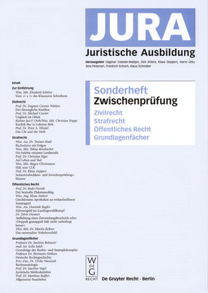 Zwischenprüfung von Coester-Waltjen,  Dagmar, Ehlers,  Dirk, Geppert,  Klaus, Otto,  Harro, Petersen,  Jens, Schoch,  Friedrich, Schreiber,  Klaus